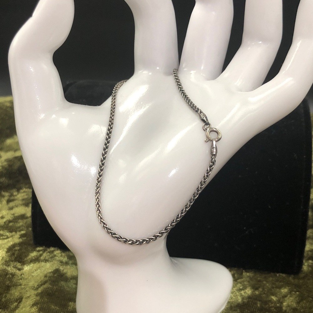 Italy 925 Sterling Silver Rope Chain Bracelet 9”